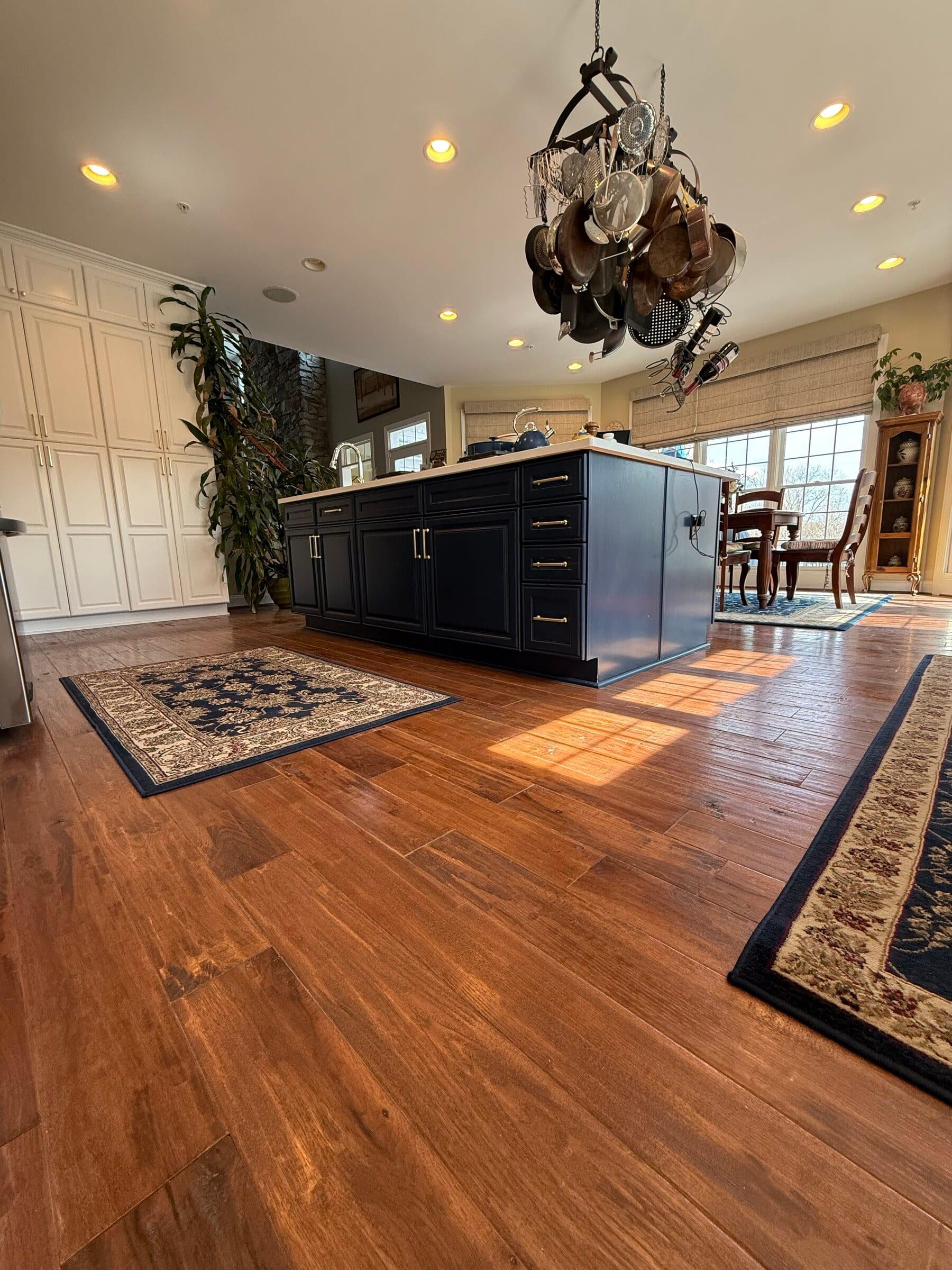 Hardwood floor installed by Carpet & Vacuum Expo